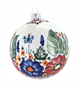 Floral Butterfly Christmas Ornament
