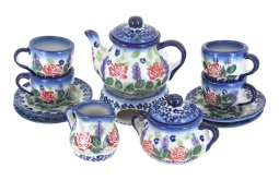 Roses Are Red Miniature Tea Set