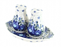 Melanie Salt & Pepper Shakers with Tray