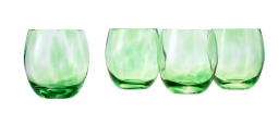 Green Confetti Juice Glass Set