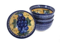 Grapes 4 Piece Dessert Bowl Set
