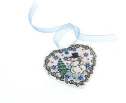 Snowman Heart Ornament