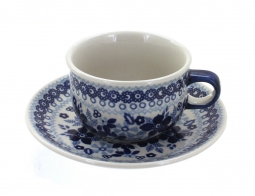 Vintage Blue Daisy Cup & Saucer