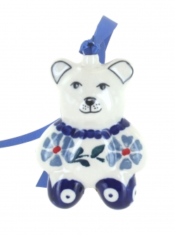Blue Violet Teddy Bear Ornament