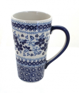 Vintage Blue Daisy Large Coffee Mug