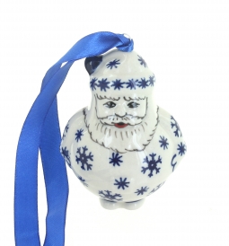 Snow Flurry Santa Ornament