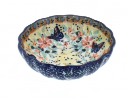 Blue Butterfly Small Scallop Bowl