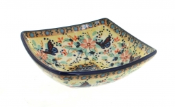 Blue Butterfly Small Square Bowl