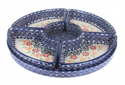 Garden Bouquet Tray with 4 Plates