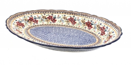 Red Daisy Large Oval Serving Platter