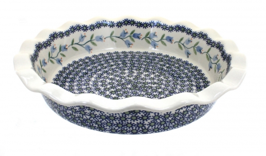 Blue Rose Polish Pottery Tulip Pie Plate - Main Image